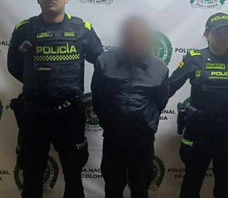 El capturado fue puesto a disposición de la Fiscalía General de la Nación. Foto: Policía Metropolitana de Bogotá
