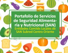 Portafolio de Servicios de Seguridad Alimentaria y Nutricional (SAN)  Entidades Comités Locales de SAN Subred Centro Oriente